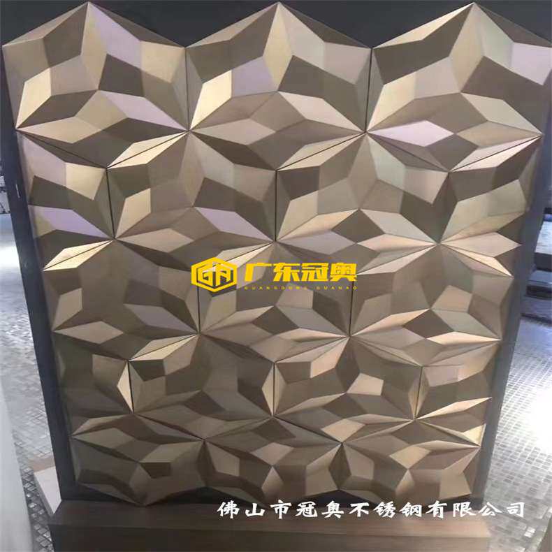 304镜面古铜冲压不锈钢板凹凸立体三维 彩色镜面压纹不锈钢装饰板