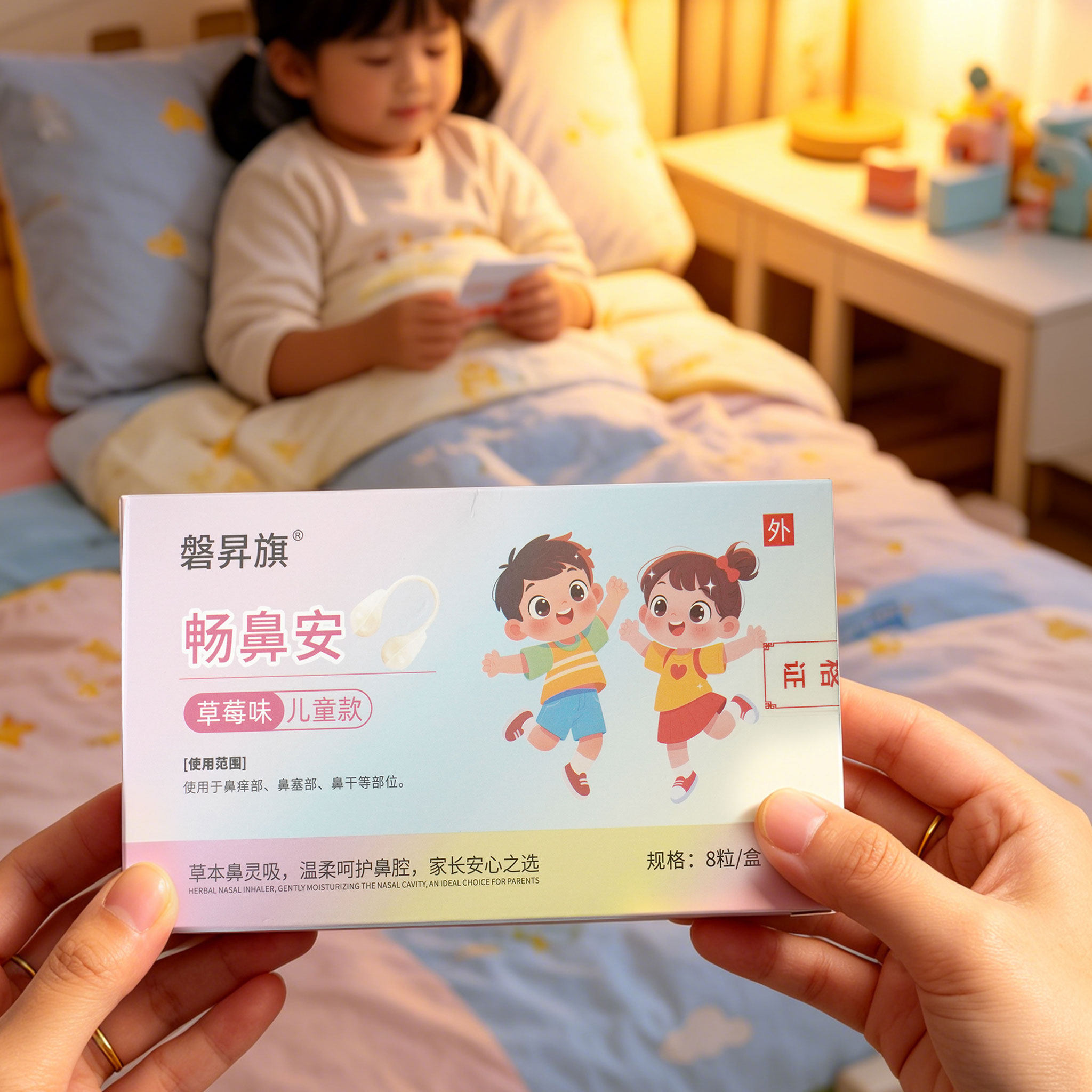 磐昇旗苍耳子儿童畅鼻安鼻舒夹舒缓鼻部不适鼻干鼻痒便携护理