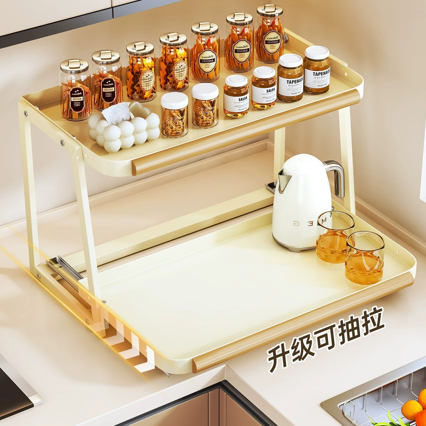 整理架调料收纳架收纳酱油醋调料品置物架瓶整理调料架调料架批发
