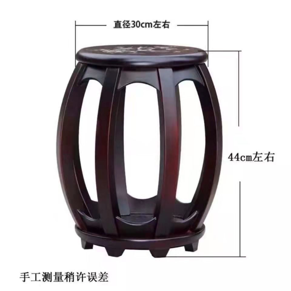 厂家直销复古实木古筝圆凳