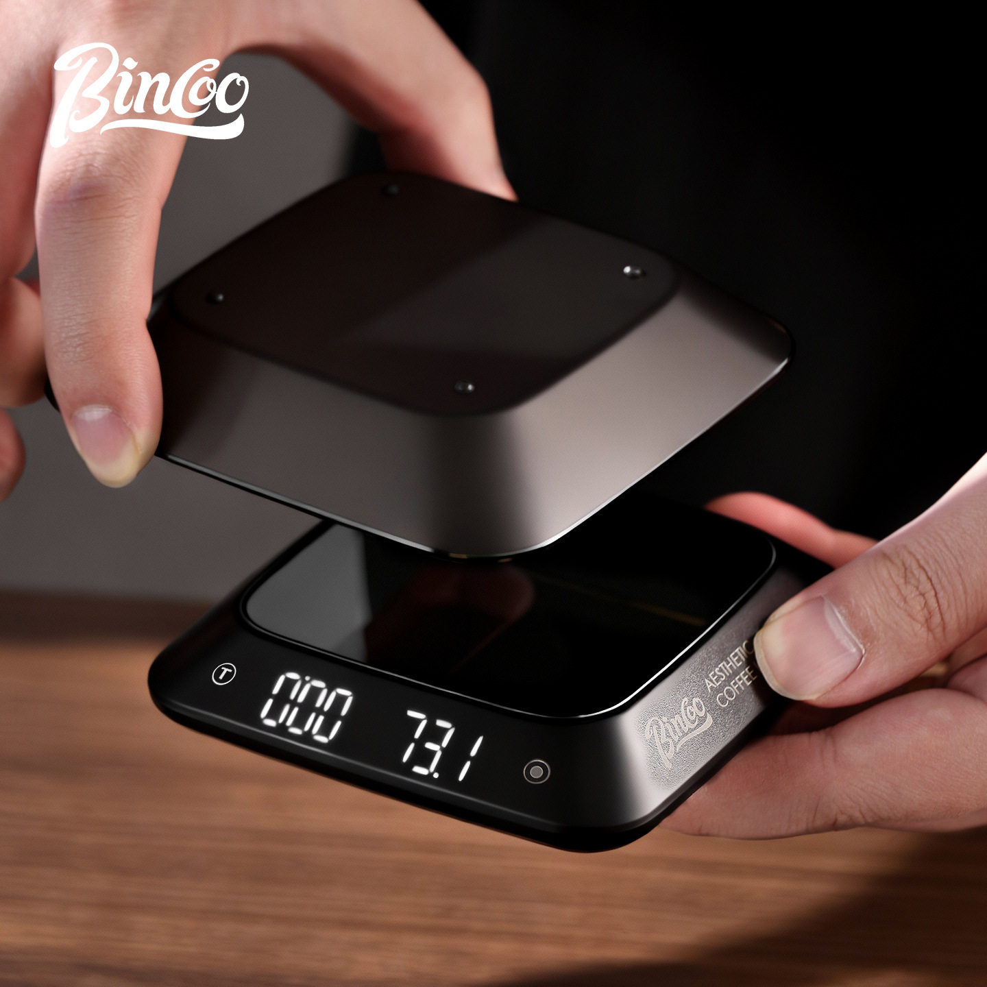 Bincoo意式咖啡电子秤专业家用称重计时手冲迷你便携称咖啡器具