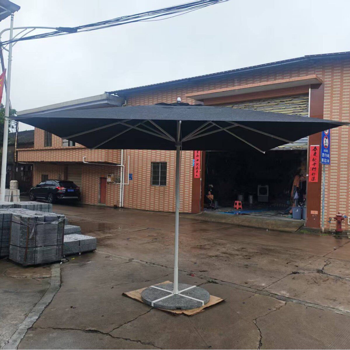 户外大号遮阳伞大雨伞摆摊伞四方伞地摊长方伞太阳伞折叠防雨防晒