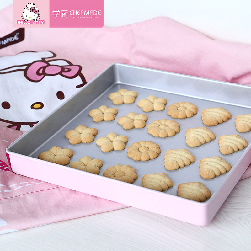 chefmade学厨 KITTY猫11寸不粘正方形烤盘学厨蛋糕卷雪花酥模具