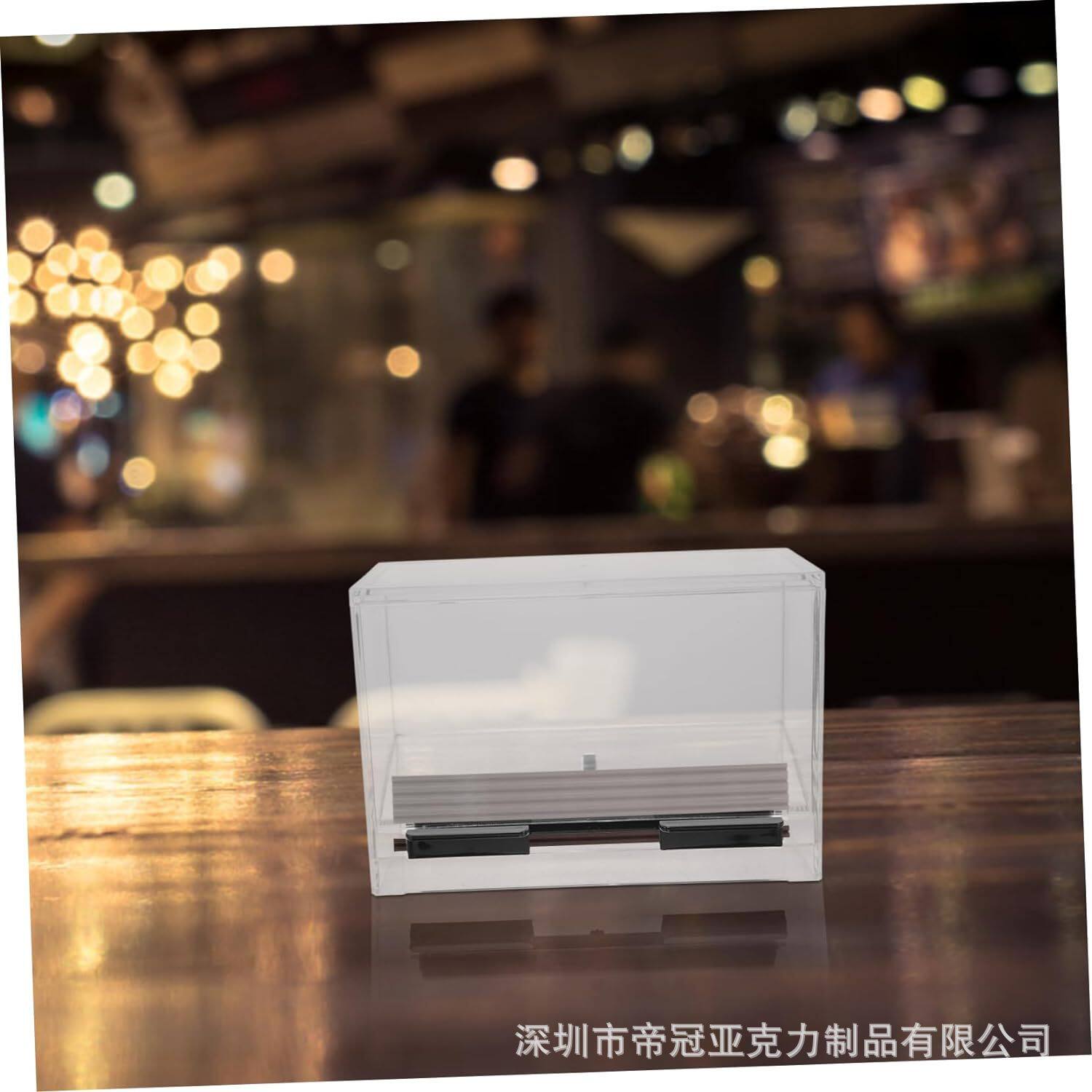 亚克力透明餐厅咖啡厅快餐商店文具厅吸管搅拌棒铅笔收纳盒分配器