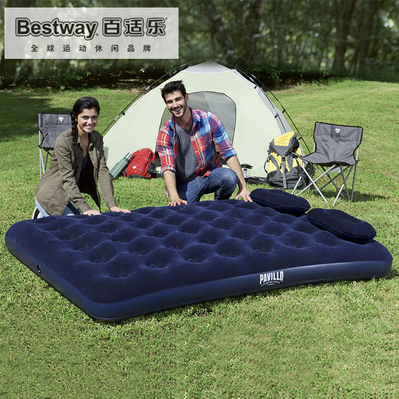 Bestway67374套装充气床垫 植绒蜂窝家用充气床 套装床带充气枕头