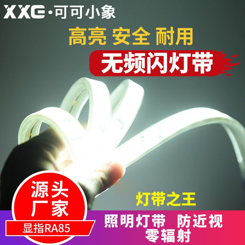 无频闪LED灯带220V防水超亮