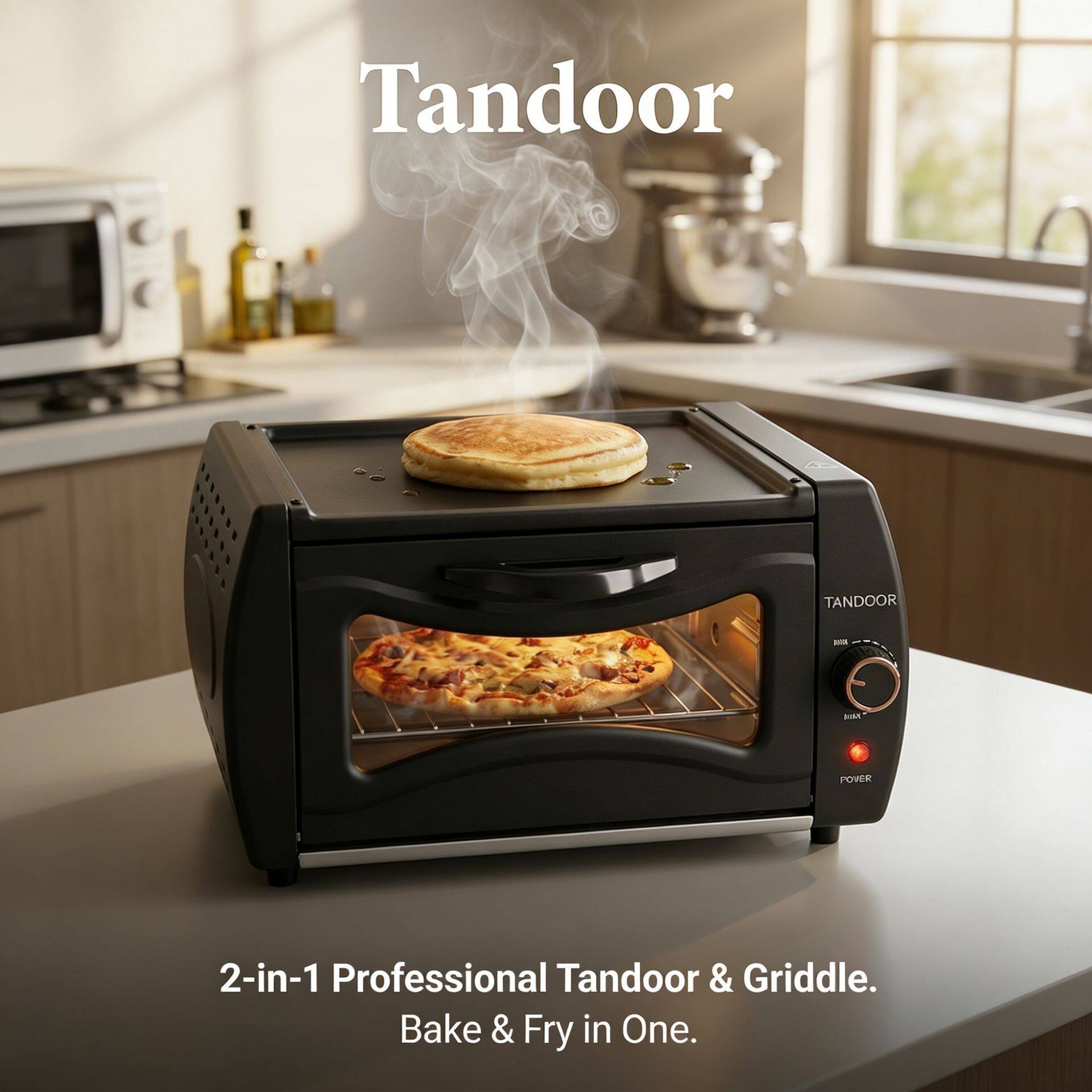 出口15L烤箱印度飞饼煎饼机家用小型披萨烘培电烤箱TandoorOven