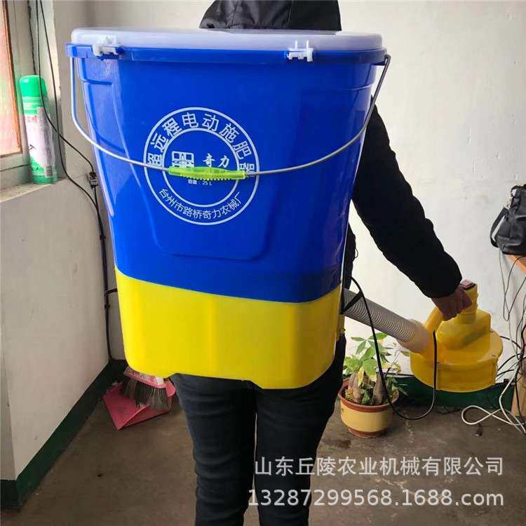 水稻草籽播种施肥一体机 家用鸡鸭喂料投饵机 现货供应20升撒肥器