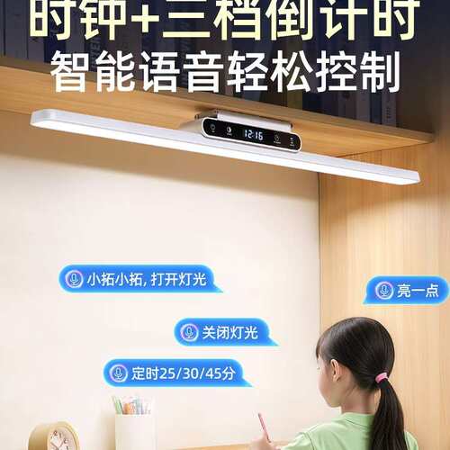 壁挂式护眼灯台灯学习全光谱长条学生儿童宿舍书桌阅读磁吸顶