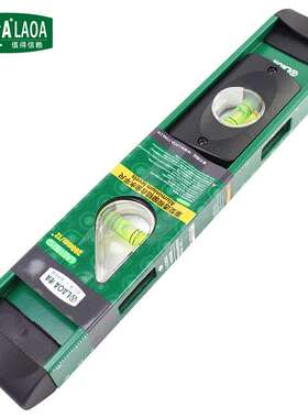 老A（LAOA）水平尺透视窗铝合金水平测量靠尺300mm LA515012