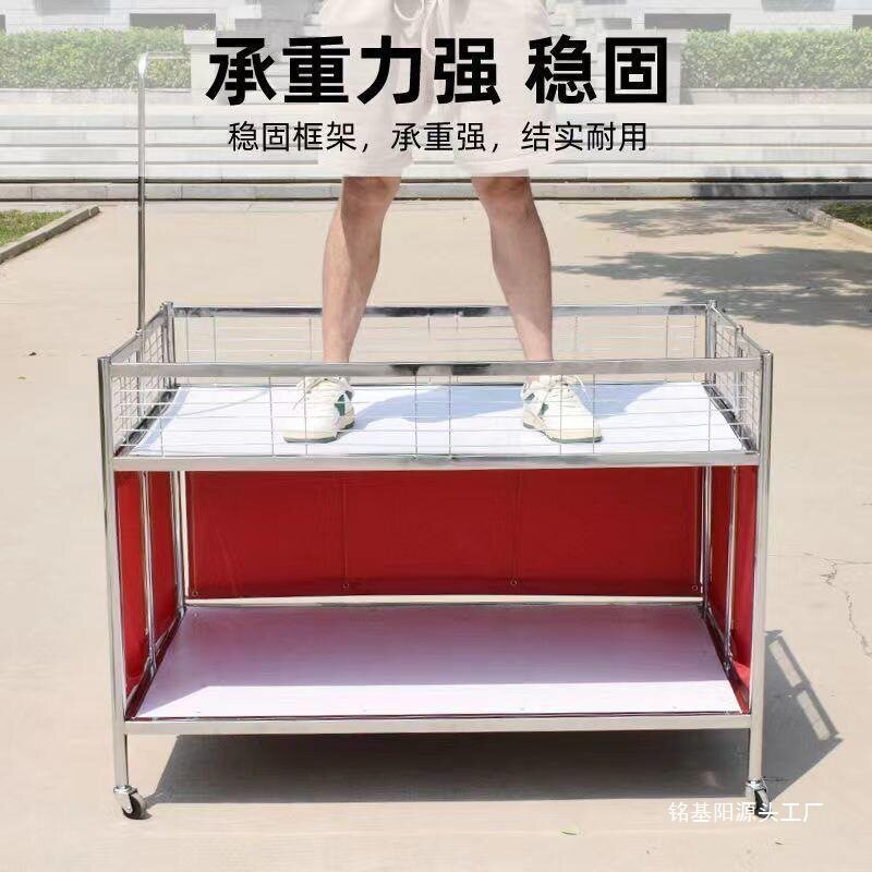 超市促销花车推车特卖折叠货车商场摆摊服装店货架甩展示架车
