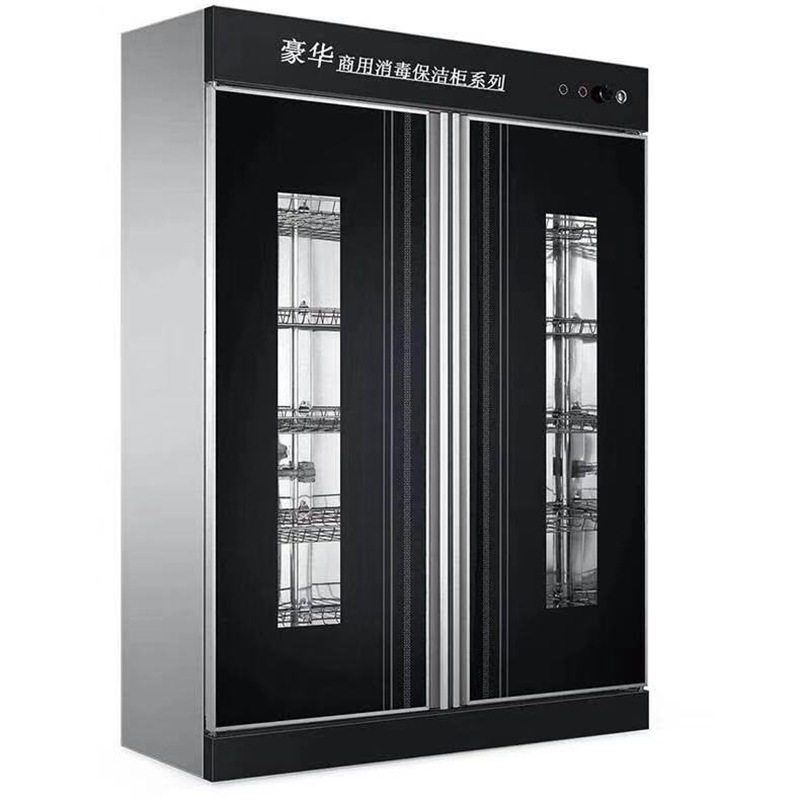 乐华康消毒柜商用立式不锈钢碗柜双门大容量餐具消毒保洁柜厂家