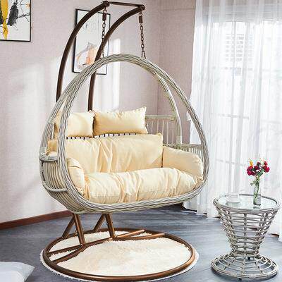 藤椅懒人室内吊床家用吊椅摇椅阳台秋千庭院双人摇篮椅悬挂式藤编