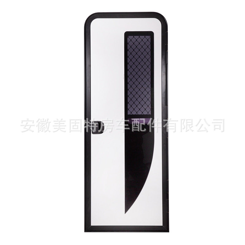 厂家供应铝合金门框旅居车房车防盗门带遮光帘房车门580*1700mm