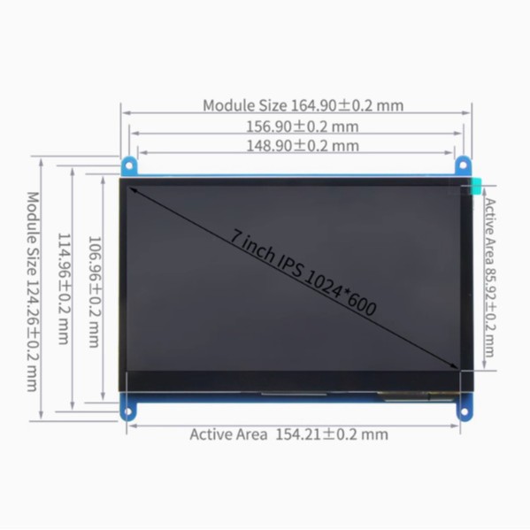 7寸树莓派HDMI电容触摸屏显示器800X480forRaspberryPi3B+/4B