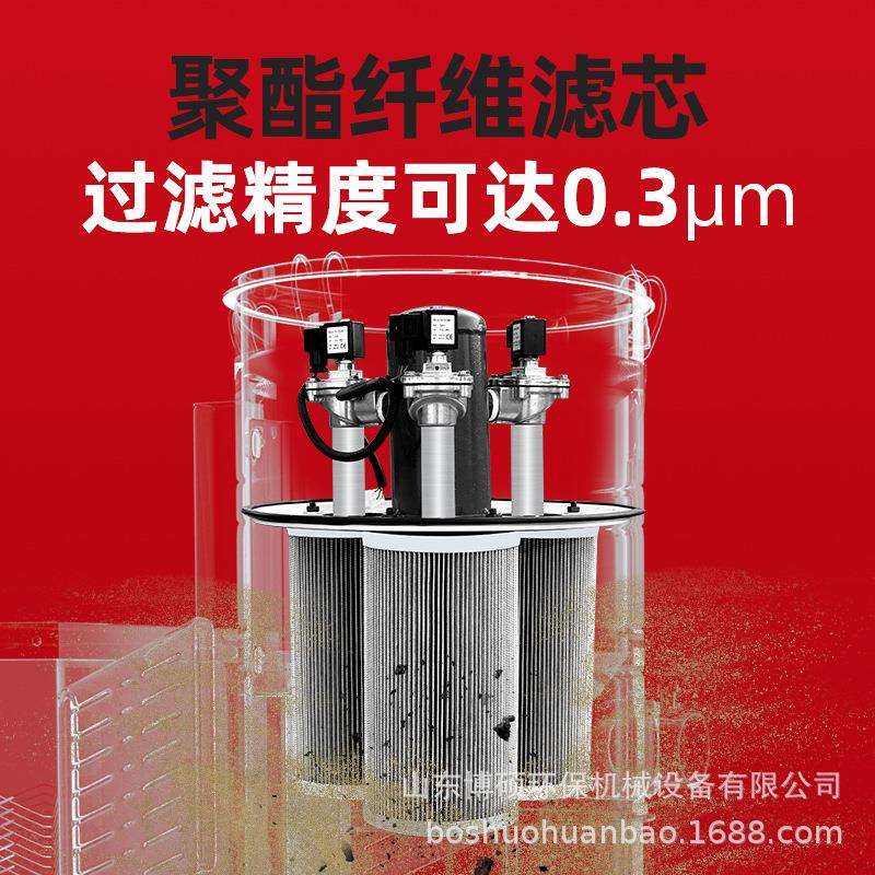 博硕脉冲工业吸尘器移动式工厂车间仓库干湿两用电动吸尘机工业用