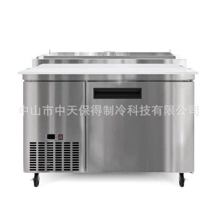 披萨撒料台凉菜展示柜卧式沙拉台商用风冷比萨保鲜柜