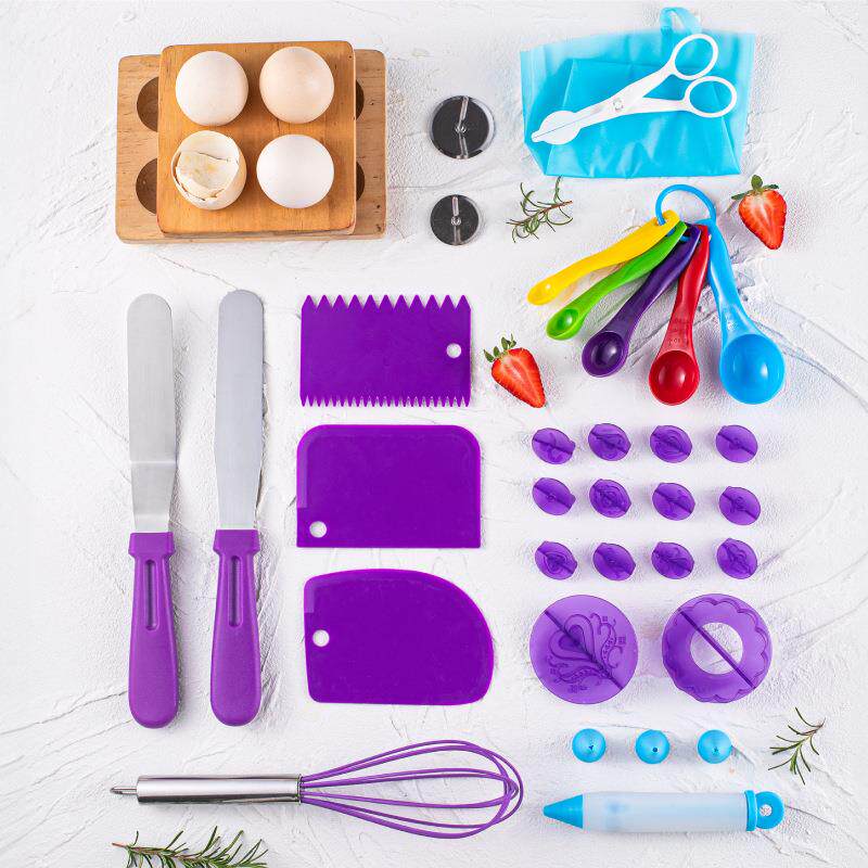 现货137件套蛋糕转台裱花嘴蛋糕刮板 蛋糕分层切烘焙工具套装