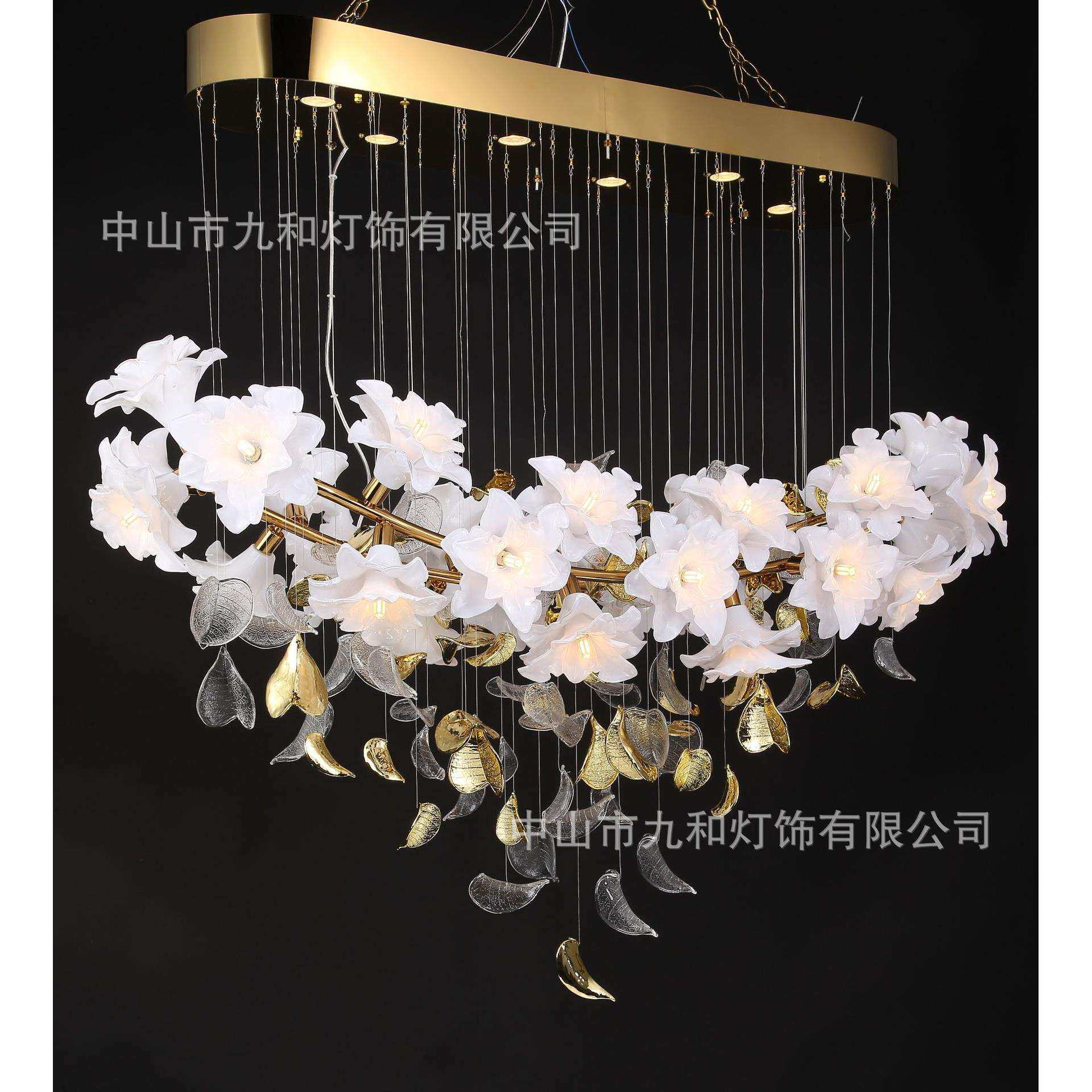 客厅吊灯现代轻奢水晶灯全铜高端大气别墅创意餐厅灯设计师艺术灯