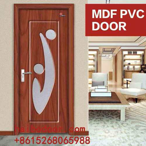 江山木门厂家直销外贸出口优质免漆PVC MDF 室内门木质玻璃门