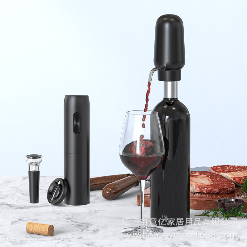 充电款红酒电子醒酒器智能电动醒酒器二合一自动分酒倒酒酒具套装