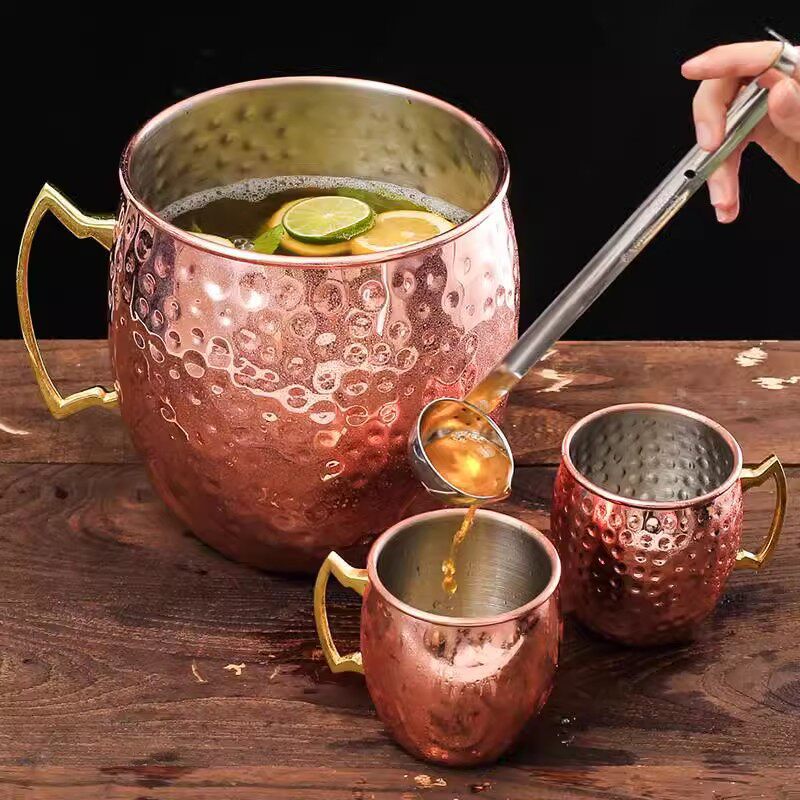5L超大容量莫斯科骡子锤点铜杯