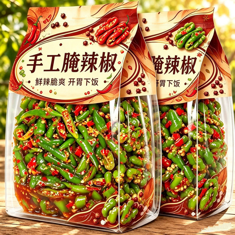 超辣下饭】腌辣椒辣菜江西味道下饭菜咸菜泡菜脆辣青椒坛子凉拌菜