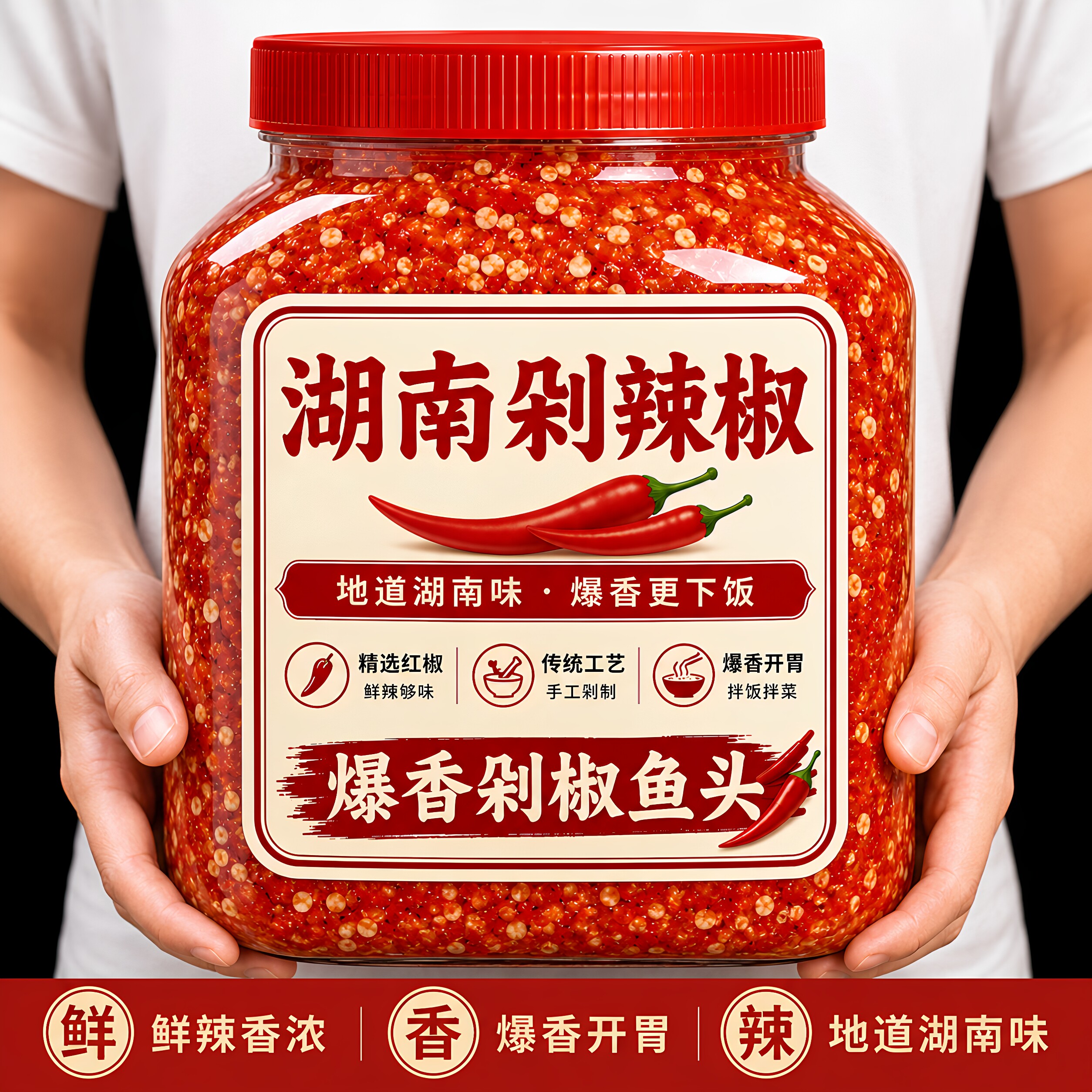 餐饮炒菜】湖南乡里剁辣椒新鲜现发剁辣椒纯手工剁椒农家手工调味