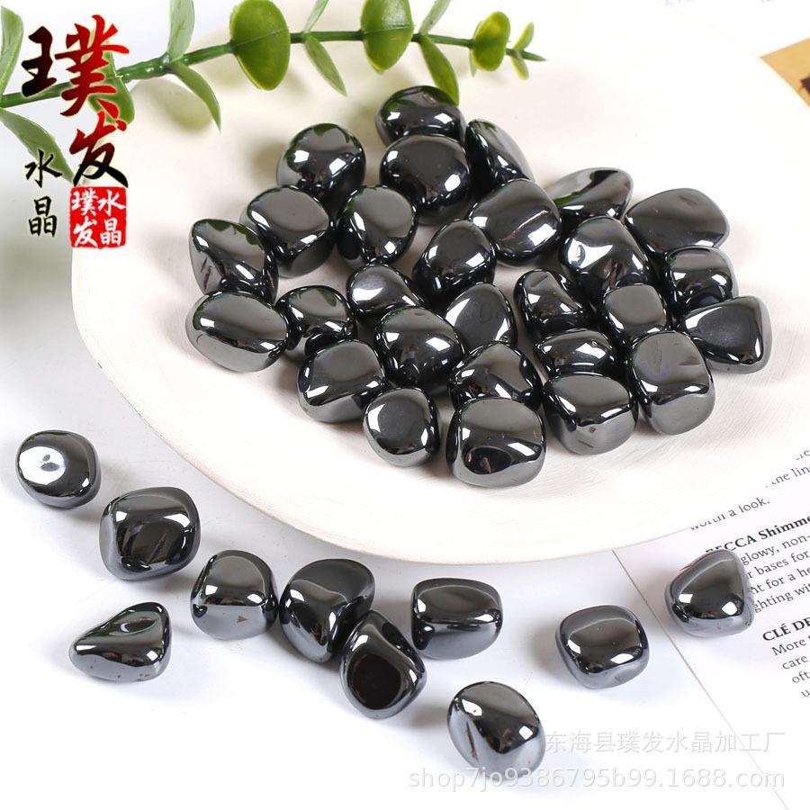 赤铁矿滚石 铁石打磨石随形摆件 鱼缸石景观装饰 跨境电商供货