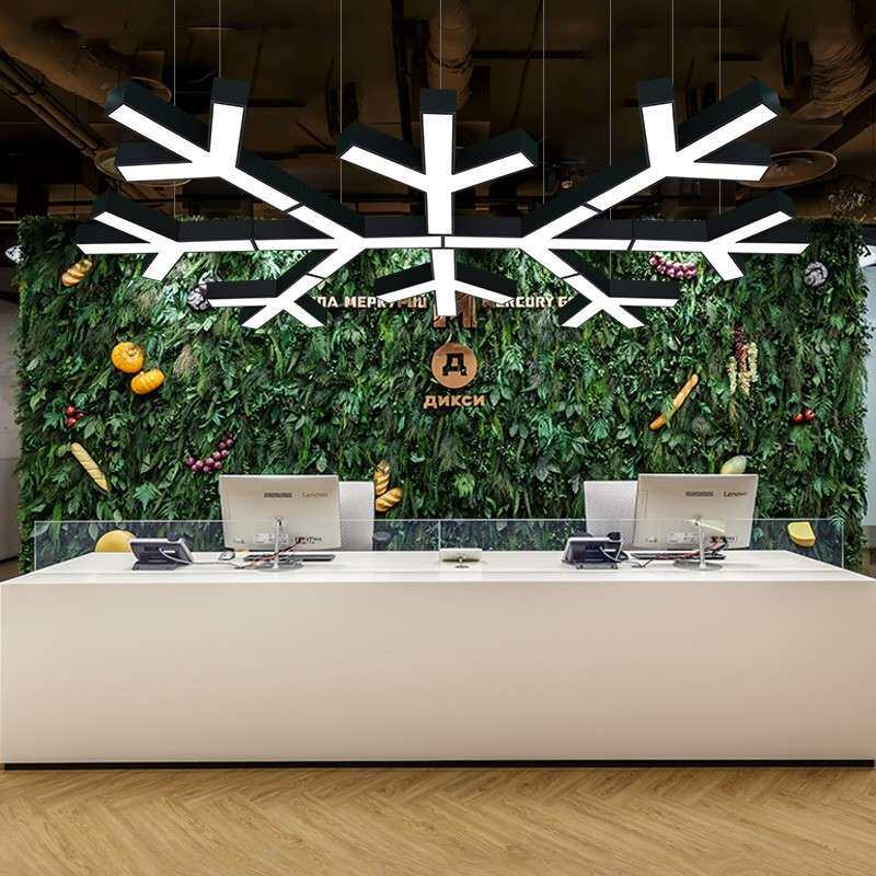 雪花组合造型超亮吊灯办公室健身房服装店铺商场工业风吊灯具