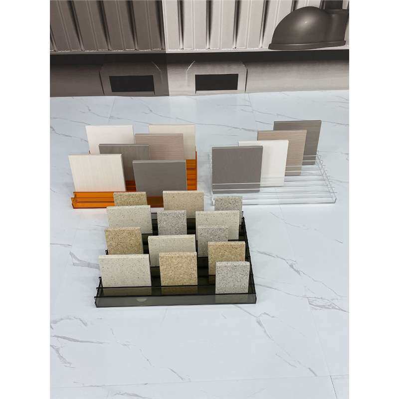 瓷砖石材色板展示架亚克力橱柜门板样品架木地板色卡台面陈列架子