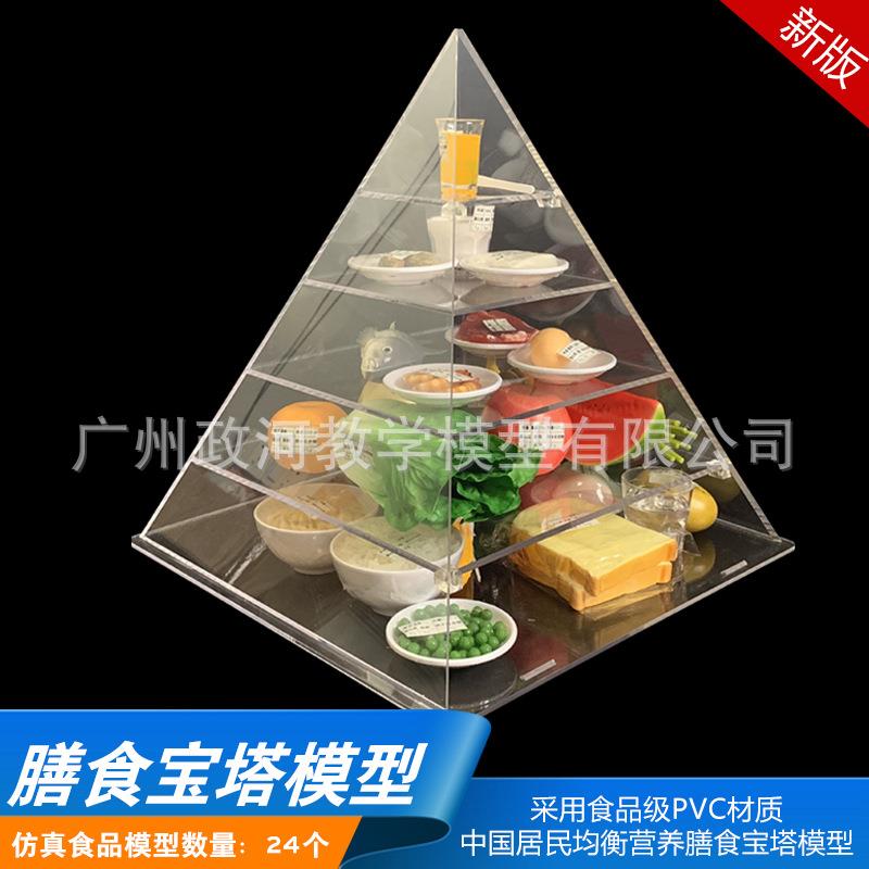 仿真食品 中国居民均衡营养膳食宝塔模型 2016版营养食物模型
