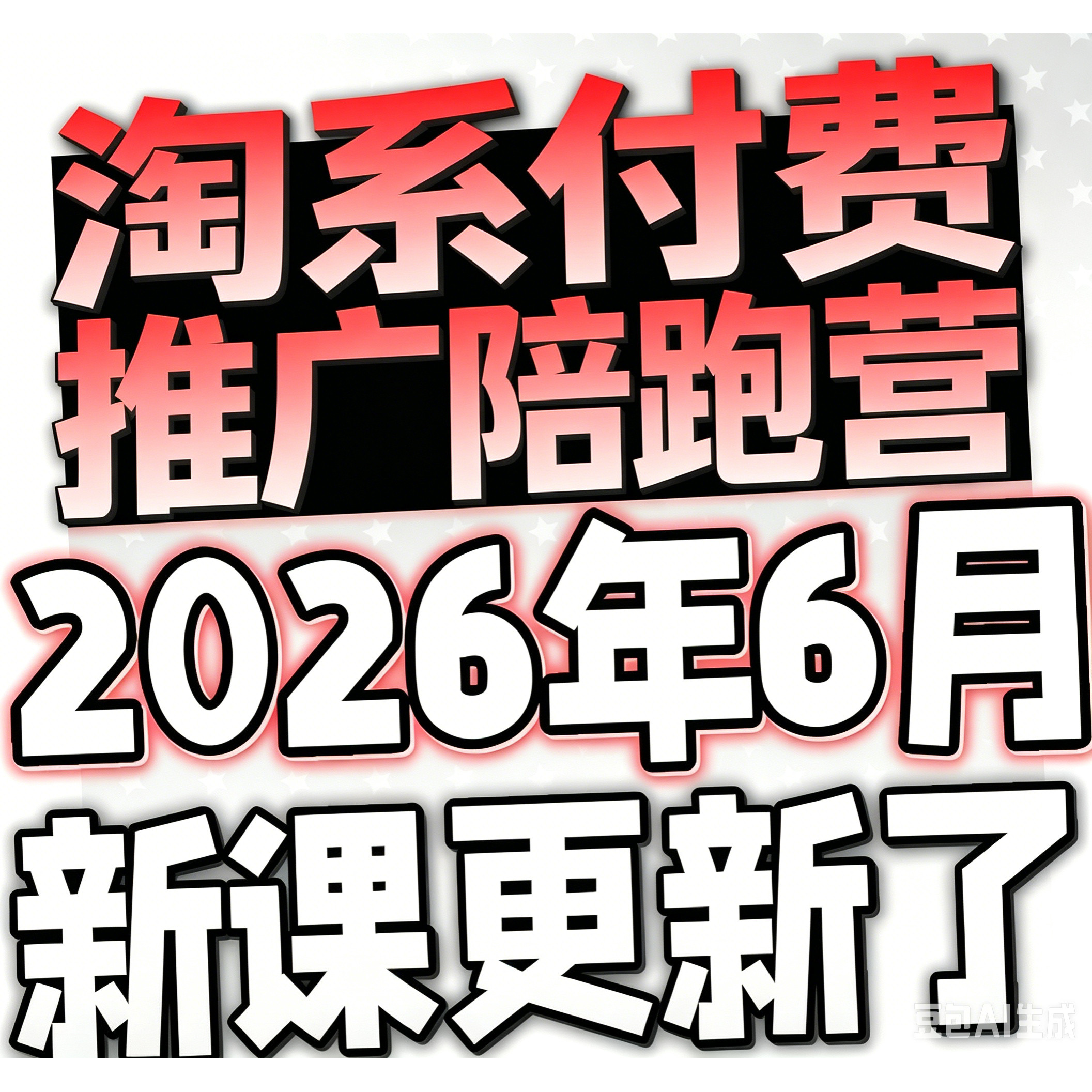 2026课程淘系推广系统课程付费推广系统淘宝运营课程