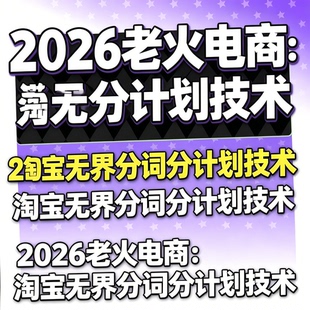2026老火电商分词技术潮流技术电商技术淘宝无界分词分计划技术