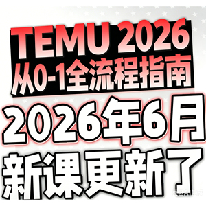2026年跨境拼多多temu实战网店经营技巧电商运营