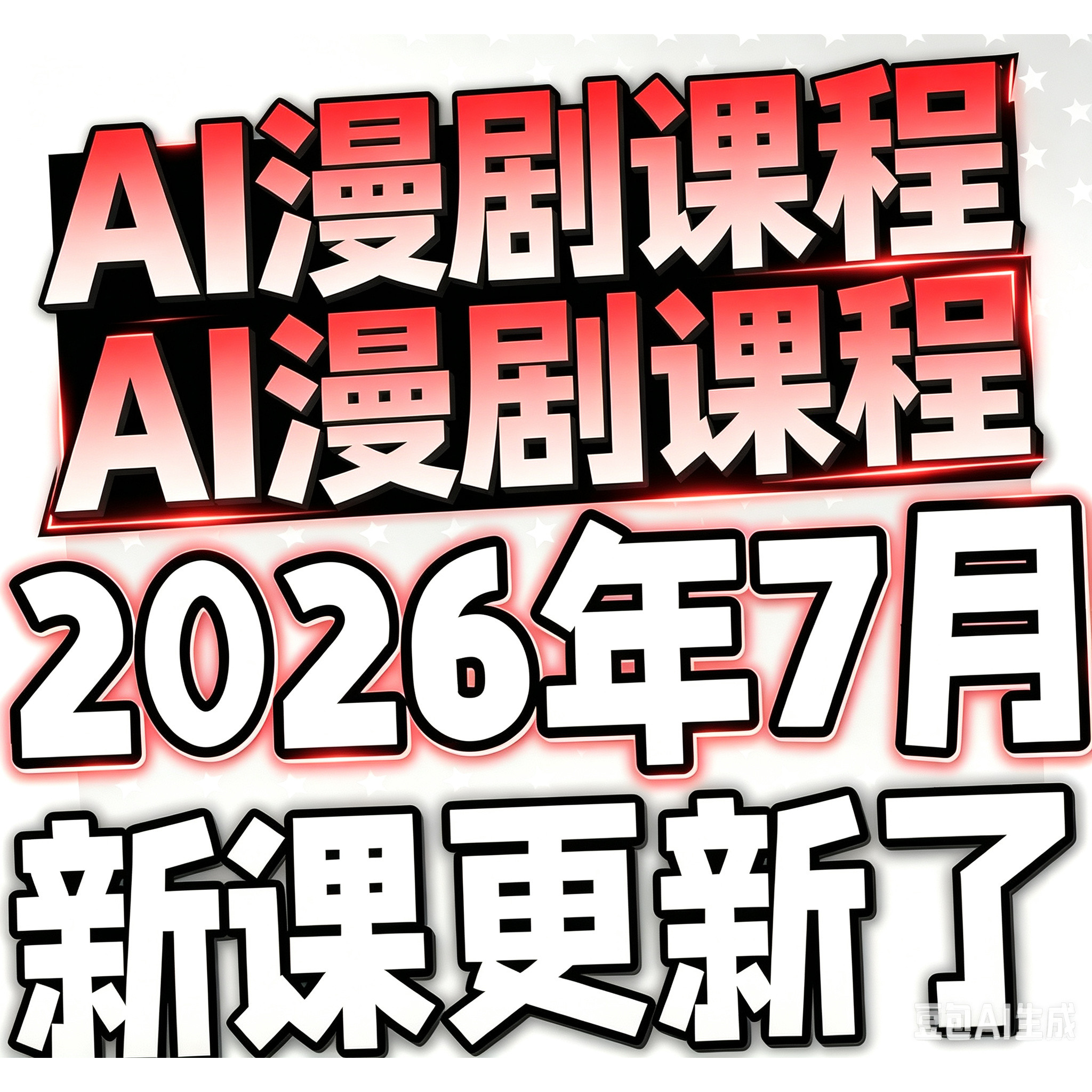 2026 AI漫剧制作 AI动态漫画微短剧软件资源视频课程创作解说