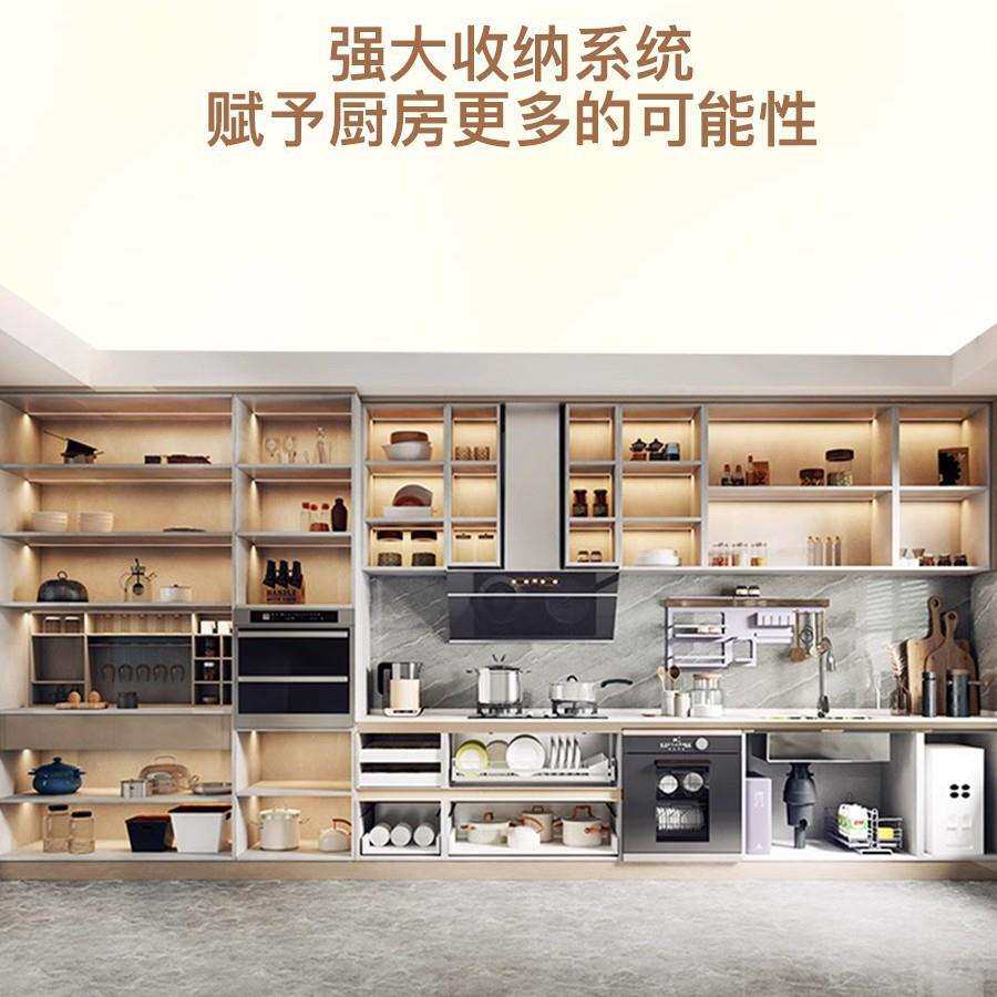 简约橱柜家用厨房吊柜灶台碗柜组合一体柜整体厨房实木柜子石英石