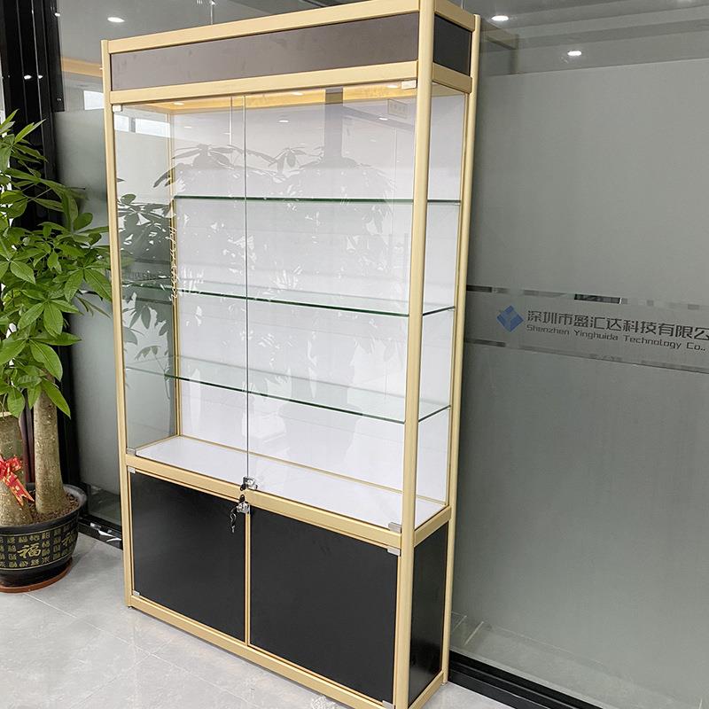 珠宝展柜办公室玻璃展示柜饰品陈列柜子货架产品展厅样品展示货架