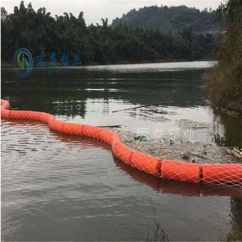 水上污物阻拦网浮桶 水电站拦污漂60cm塑料浮筒