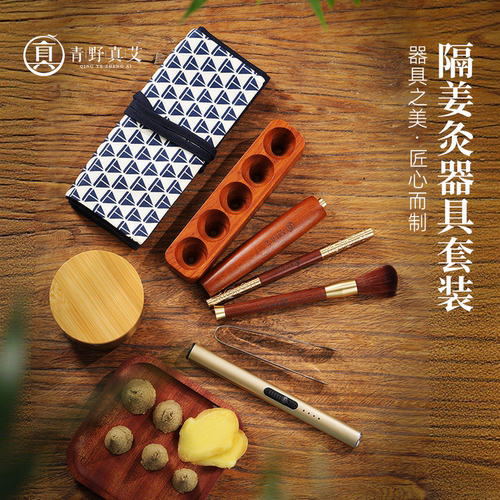 隔姜灸工具包家用艾灸工具艾绒艾塔压制作模具艾绒塔器具艾塔模具
