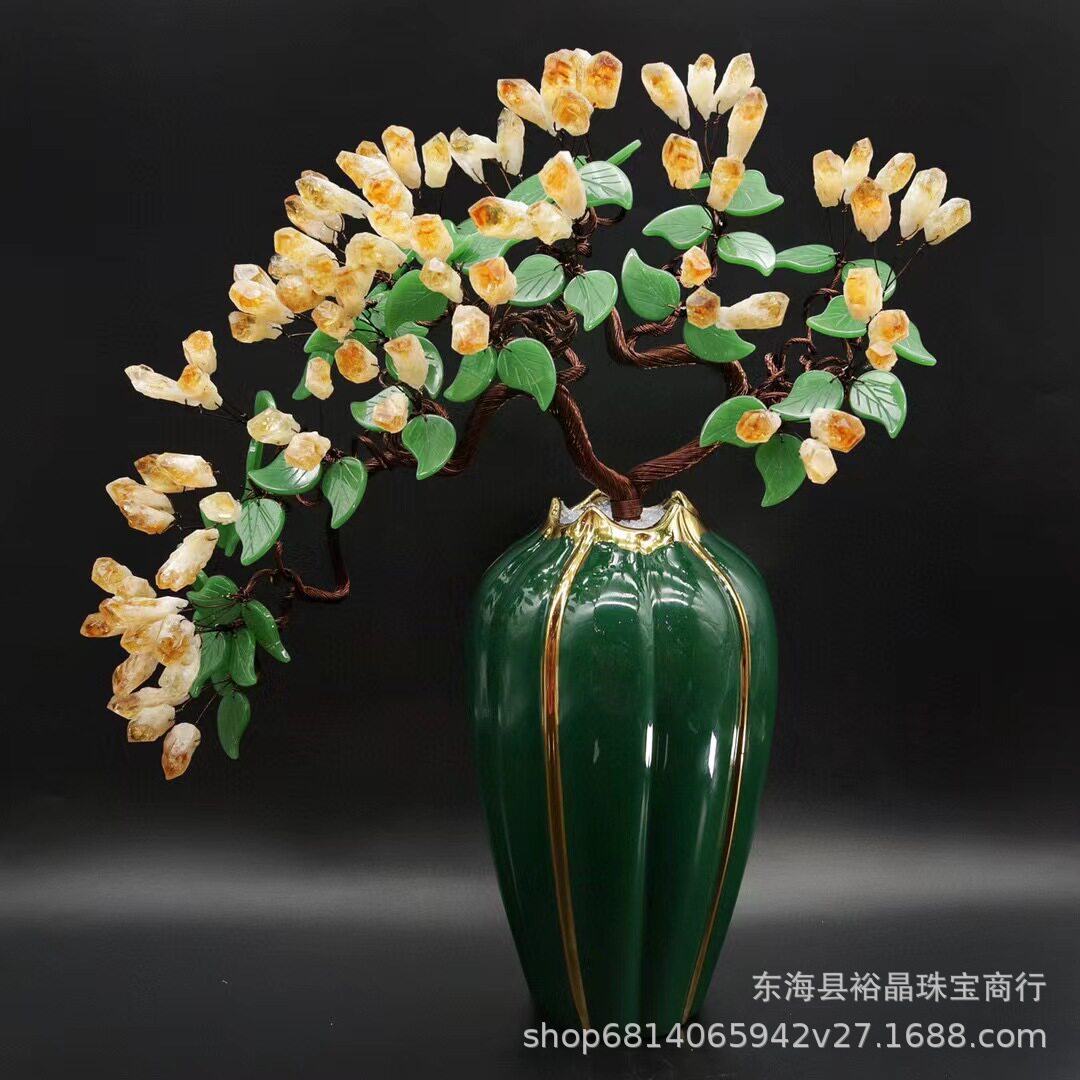 厂家供应天然紫水晶摆件 紫晶花摆件 发财树酒柜客厅店铺家居摆件