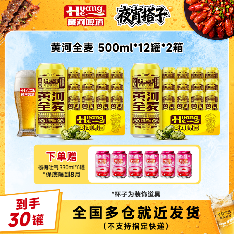 黄河全麦啤酒500ml*24罐