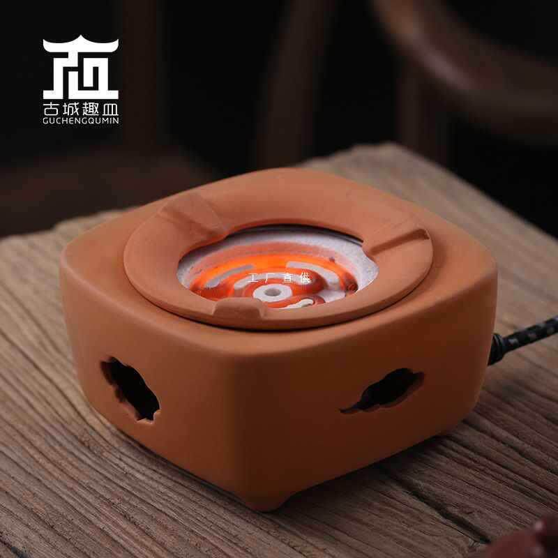 静音迷你电陶炉茶炉煮茶壶小型家用烧水炉老式电热丝方红泥煮