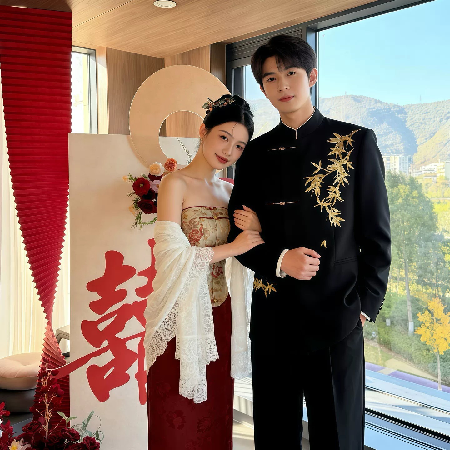 新中式西装男士结婚订婚礼服西服高级感中山装新款国风秀禾服上衣