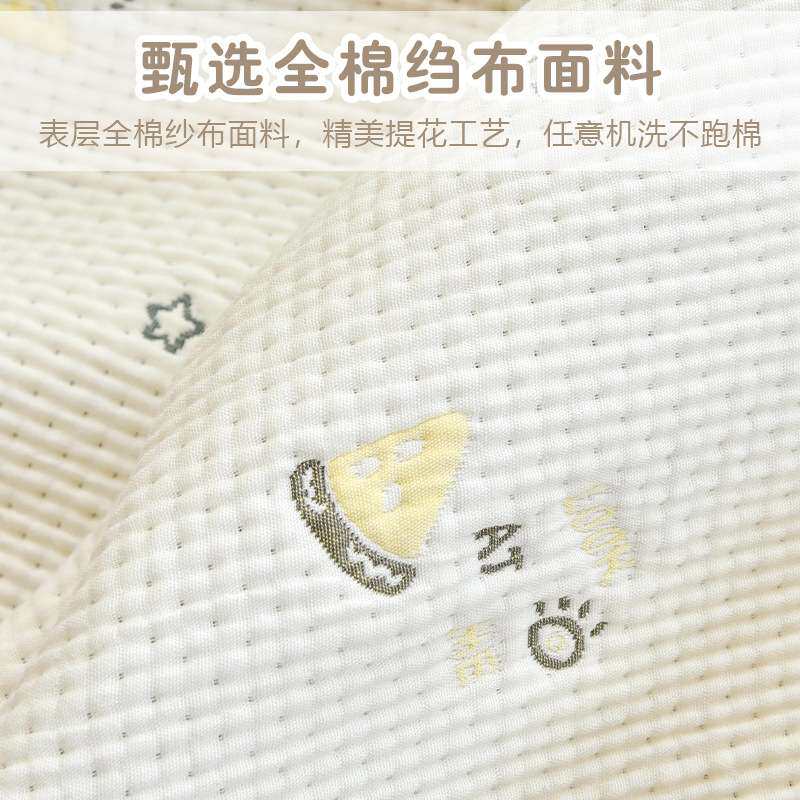 宝宝纯棉纱布毯子新生婴儿秋冬加厚推车盖毯幼儿园儿童午睡小毯子