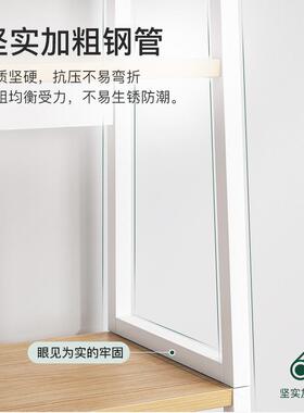 客厅置物架卧室梯式落地靠墙多层简易北欧白色网红书架房间收纳架