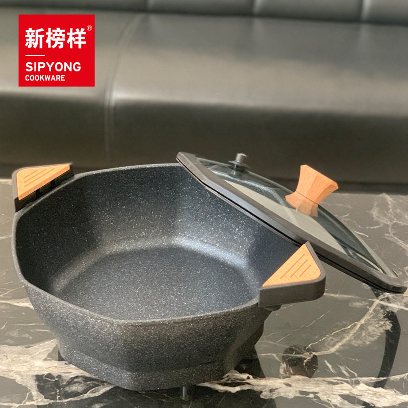 新榜样X1704新品2021真空微压电火锅聚餐煎烙煮家用