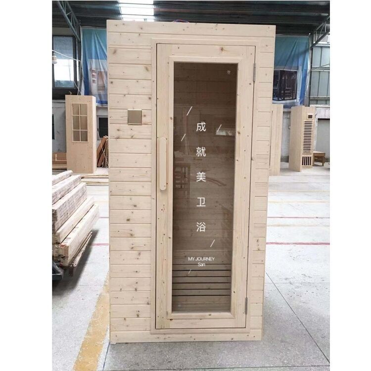 家用汗蒸房商用单人桑拿房云杉木干蒸房养生健身设备indoorsauna