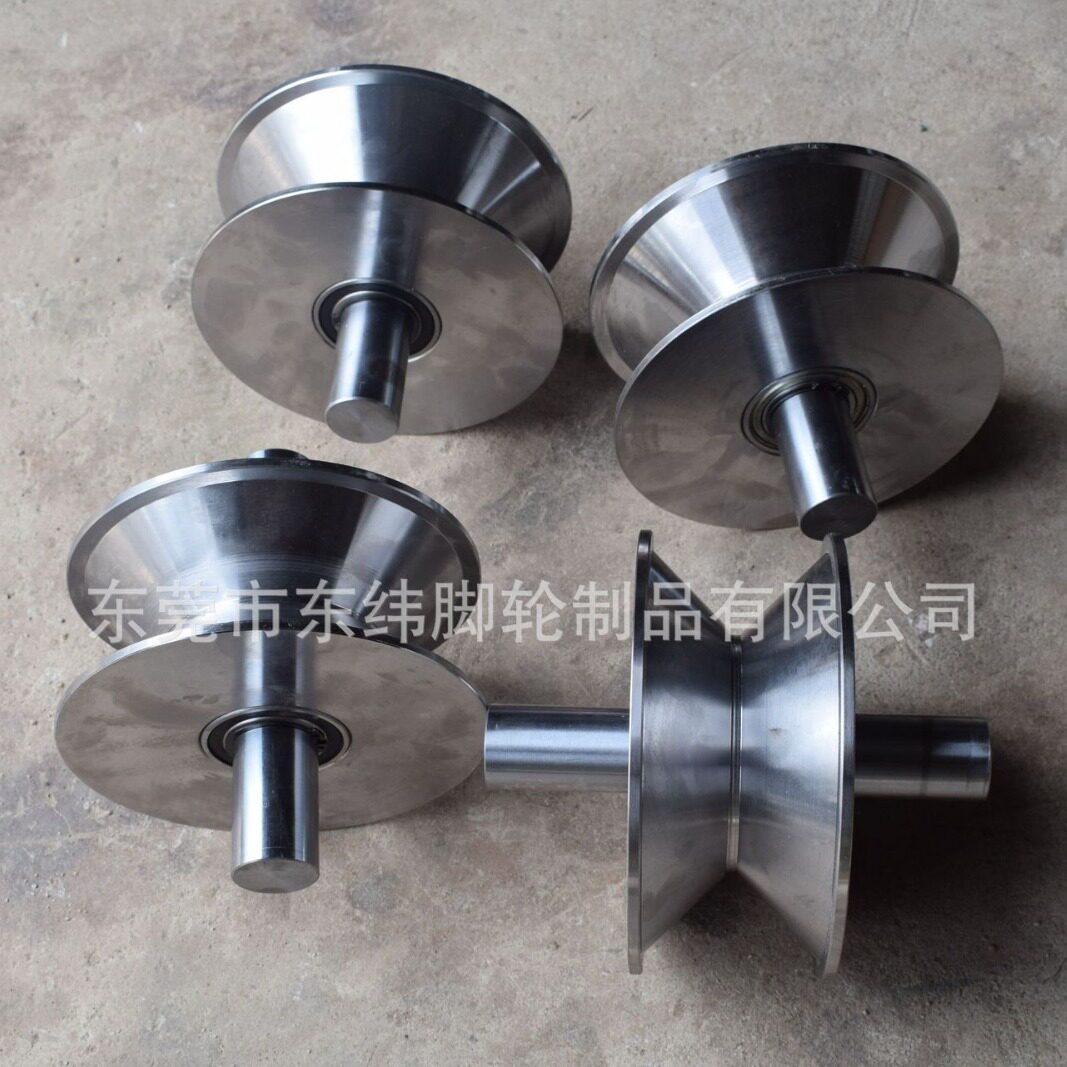 生产角铁角钢V型轮H型工字钢槽轮单边/双边轻轨轨道轮重型轨道轮