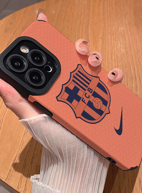 创意足球巴萨球队 适用苹果华为iPhone17ProMax手机壳16Pro 15Plus硅胶14防摔13全包12情侣11新款Pura80男女